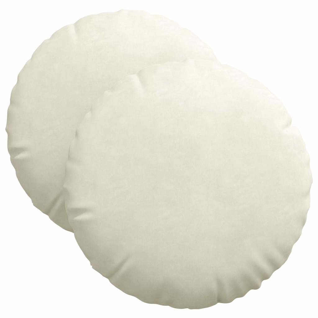 Vidaxx Sitzkissen 2 Stück Creme ø 40 x 13 cm Samt