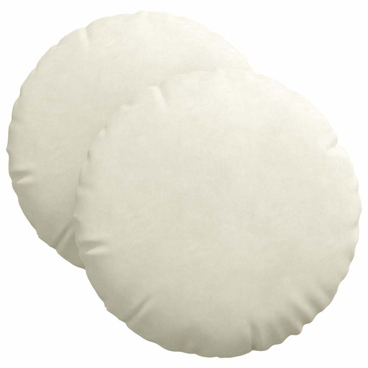 Vidaxx Sitzkissen 2 Stück Creme ø 40 x 13 cm Samt