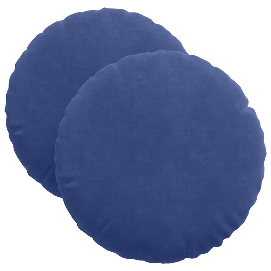 Vidaxx Sitzkissen 2 Stück polizeiblau ø 40 x 13 cm Samt