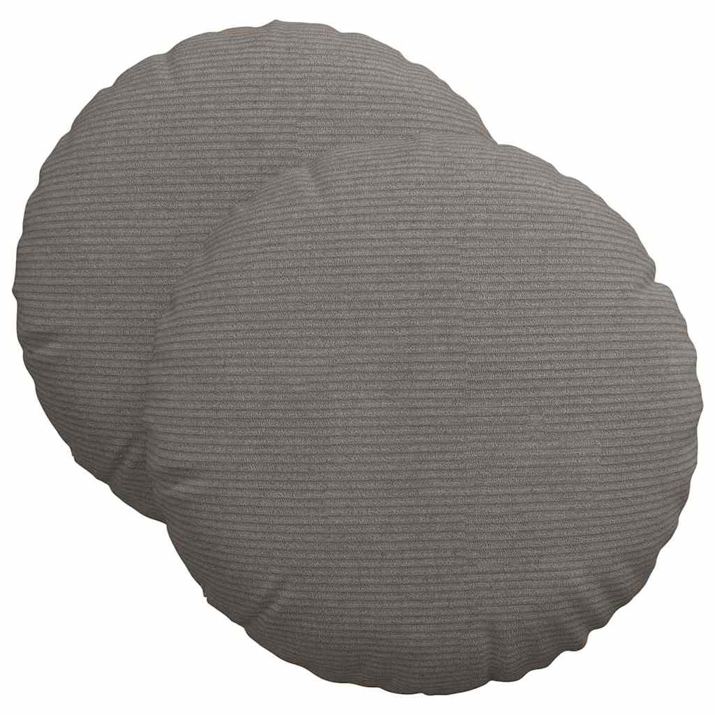 VidaXL Sitzkissen 2 Stück hellgrau ø 40 cm Baumwollstoff