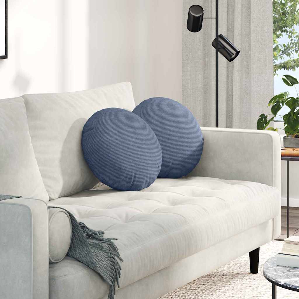 Vidaxx Sitzkissen 2 Stück blau ø 40 cm Baumwollstoff