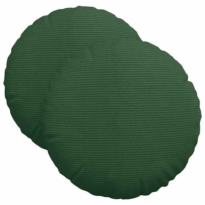 VidaXL Sitzkissen 2 Stück dunkelgrün ø 40 cm Baumwollstoff