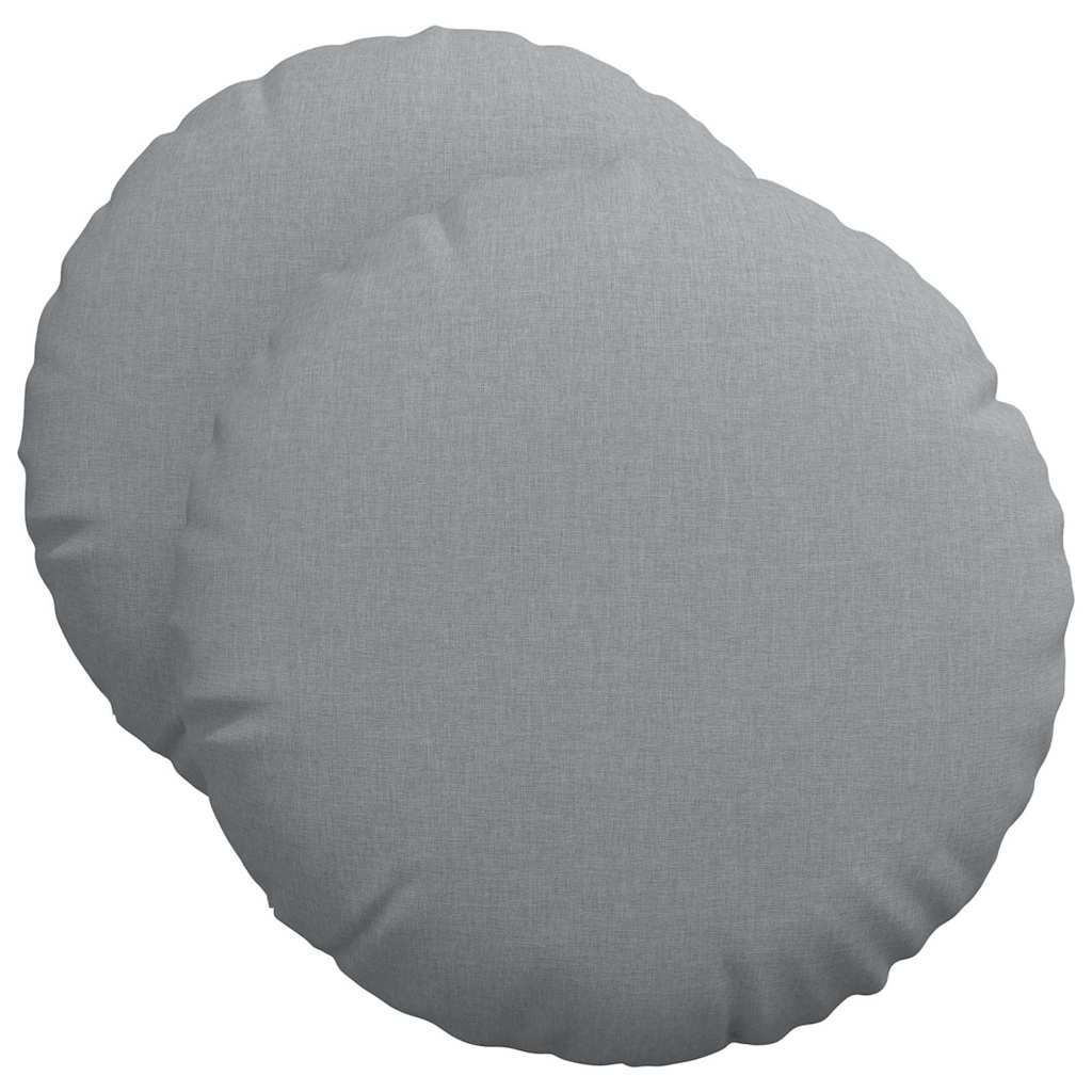 Vidaxx Sitzkissen 2 Stück hellgrau ø50 x 19 cm Stoff