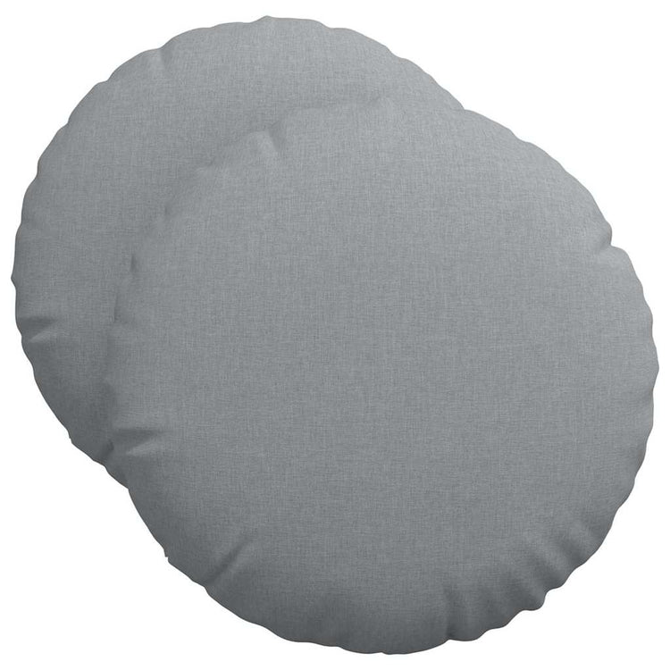 Vidaxx Sitzkissen 2 Stück hellgrau ø50 x 19 cm Stoff