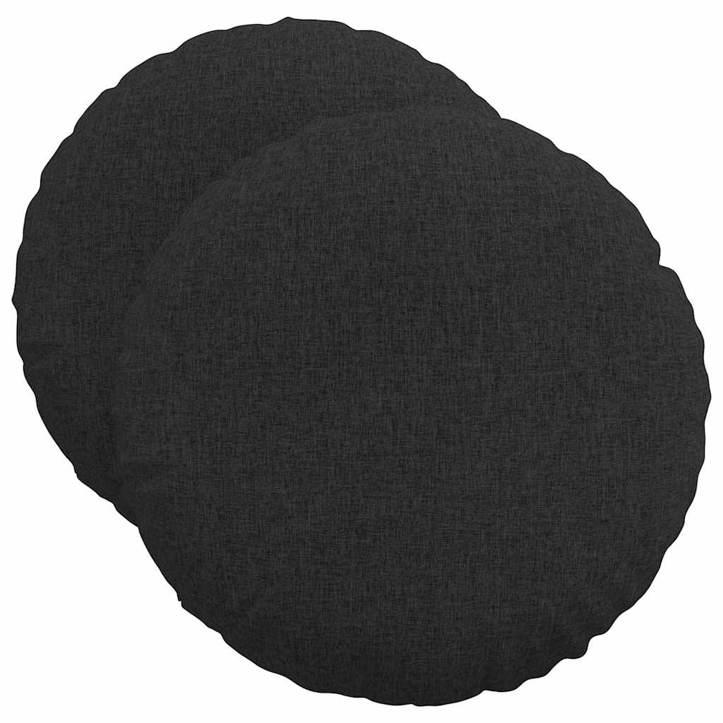 Vidaxx Sitzkissen 2 Stück schwarz ø50 x 19 cm Stoff