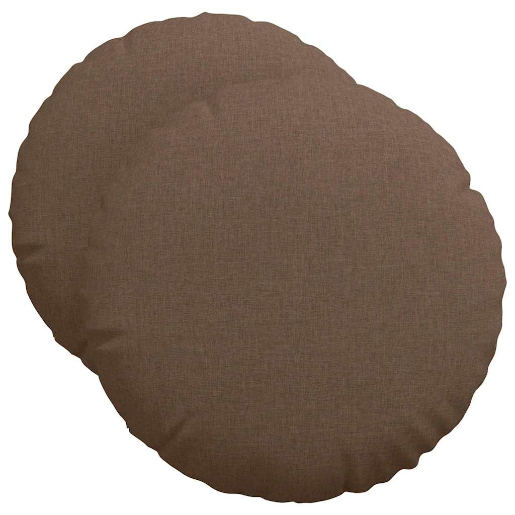 Vidaxx Sitzkissen 2 Stück braun ø50 x 19 cm Stoff