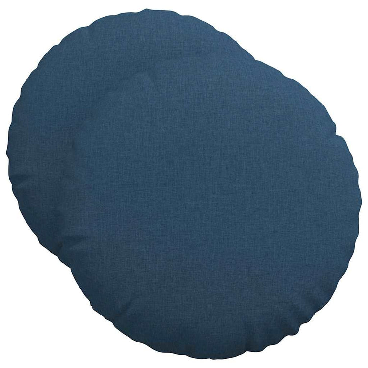Vidaxx Sitzkissen 2 Stück blau ø50 x 19 cm Stoff