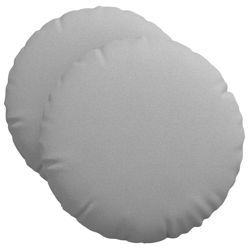 Vidaxx Sitzkissen 2 Stk. Wolkengrau ø50 x 19 cm Stoff