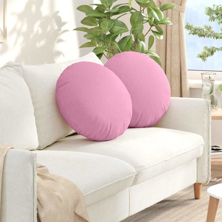 VidaXL Sitzkissen 2 Stück rosa ø50 x 19 cm Stoff