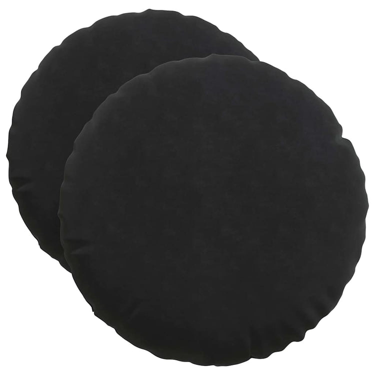 Vidaxx Sitzkissen 2 Stück schwarz ø 40 x 13 cm Samt