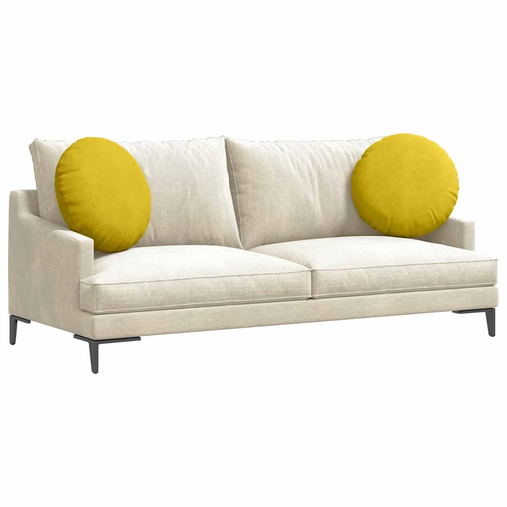 Vidaxx Sitzkissen 2 Stück gelb ø 40 x 13 cm Samt