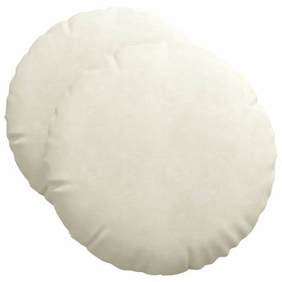 Vidaxx Sitzkissen 2 Stück Creme ø 40 x 13 cm Samt