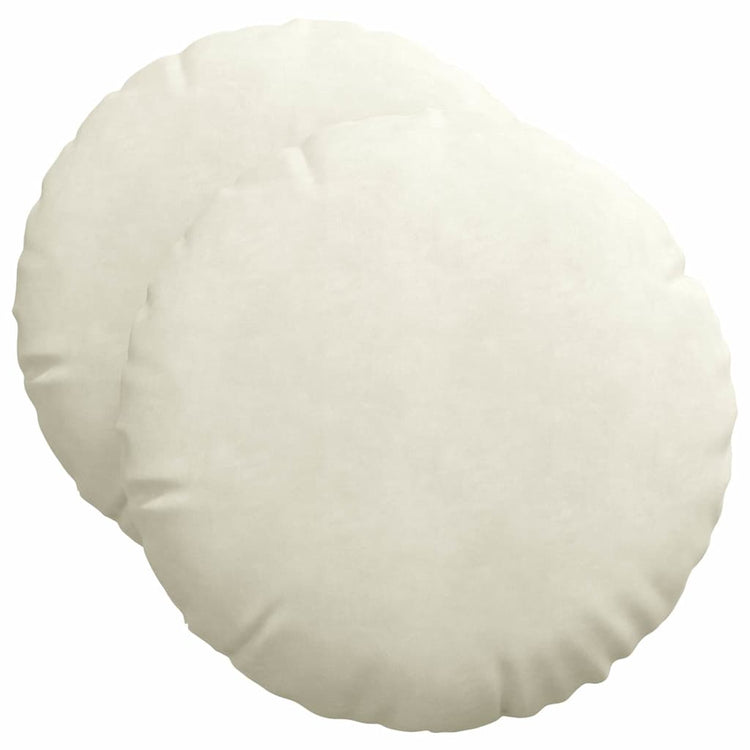 Vidaxx Sitzkissen 2 Stück Creme ø 40 x 13 cm Samt