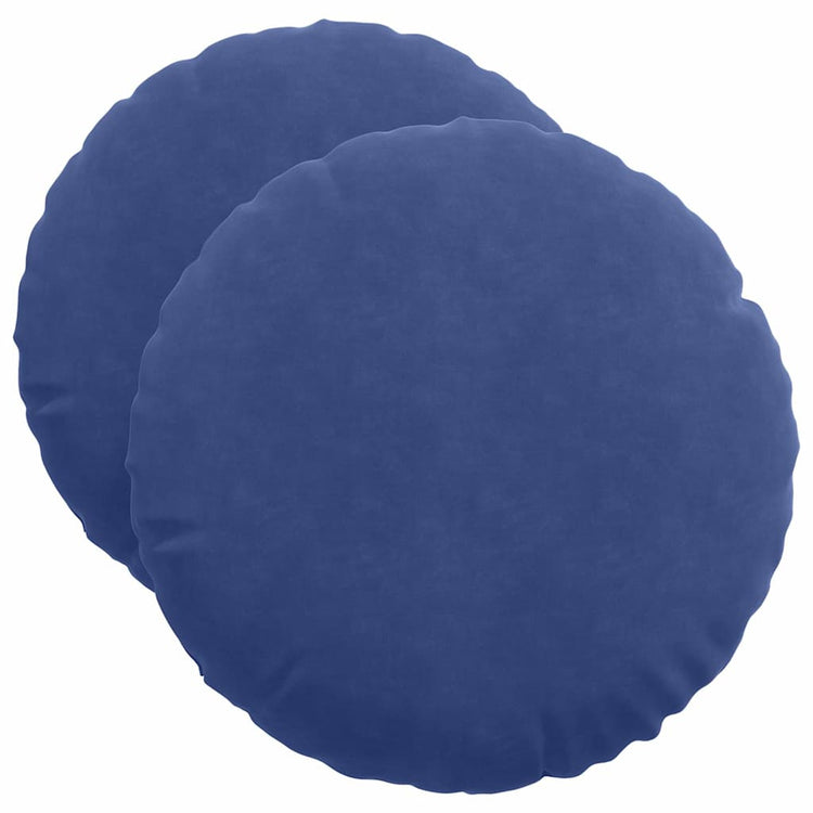 Vidaxx Sitzkissen 2 Stück polizeiblau ø 40 x 13 cm Samt