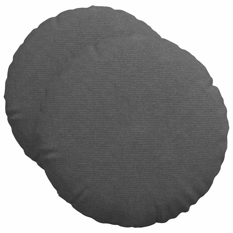 Vidaxx Sitzkissen 2 Stück dunkelgrau ø 50 cm Baumwollstoff