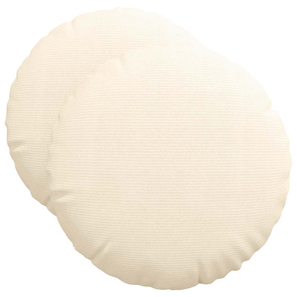 Vidaxx Sitzkissen 2 Stück creme ø 50 cm Baumwollstoff