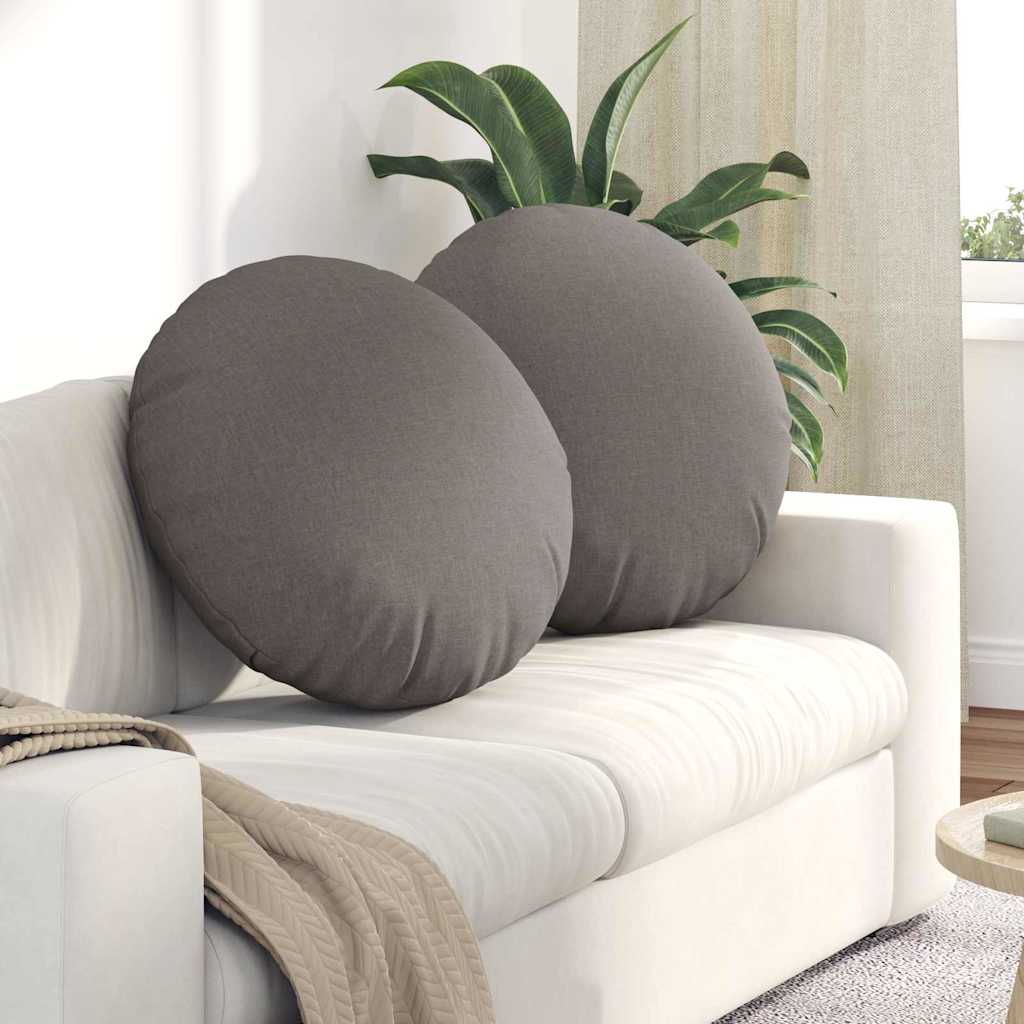 Vidaxx Sitzkissen 2 Stück Taupe ø60 x 21 cm Stoff