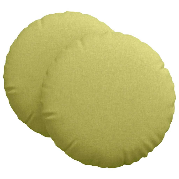 Vidaxx Sitzkissen 2 Stück hellgrün ø60 x 21 cm Stoff