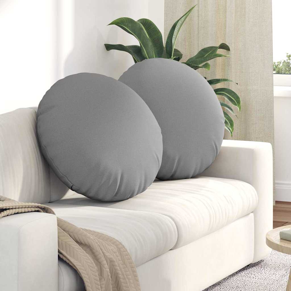 Vidaxx Sitzkissen 2 Stk. Wolkengrau ø60 x 21 cm Stoff