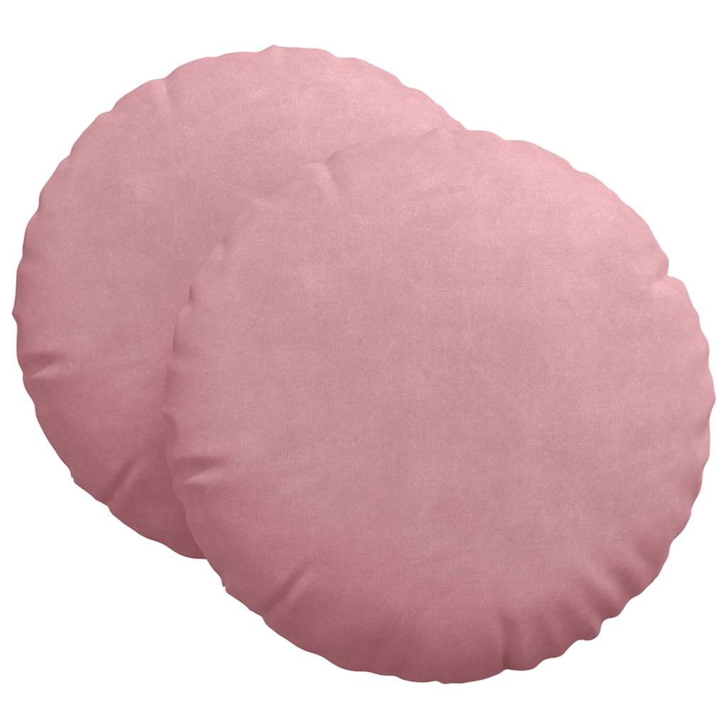Vidaxx Sitzkissen 2 Stück rosa ø 40 x 13 cm Samt