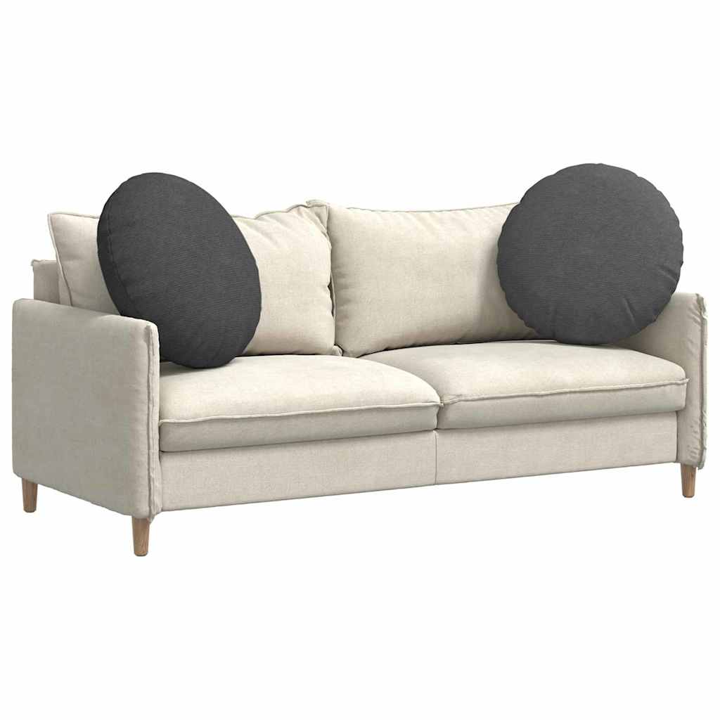 VidaXL Sitzkissen 2 Stück dunkelgrau ø 60 cm Baumwollstoff
