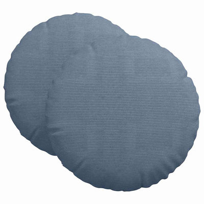 VidaXL Sitzkissen 2 Stück blau ø 60 cm Baumwollstoff