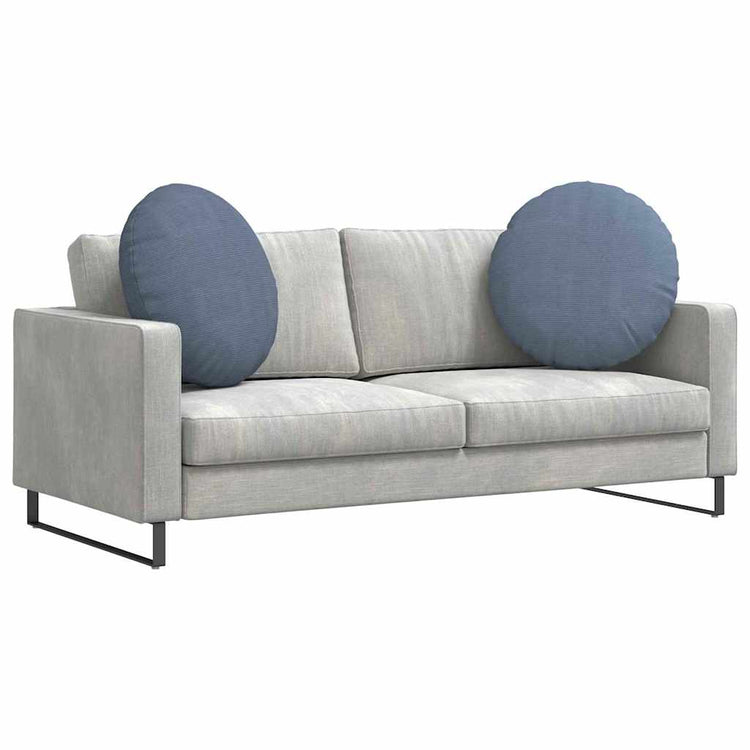 VidaXL Sitzkissen 2 Stück blau ø 60 cm Baumwollstoff