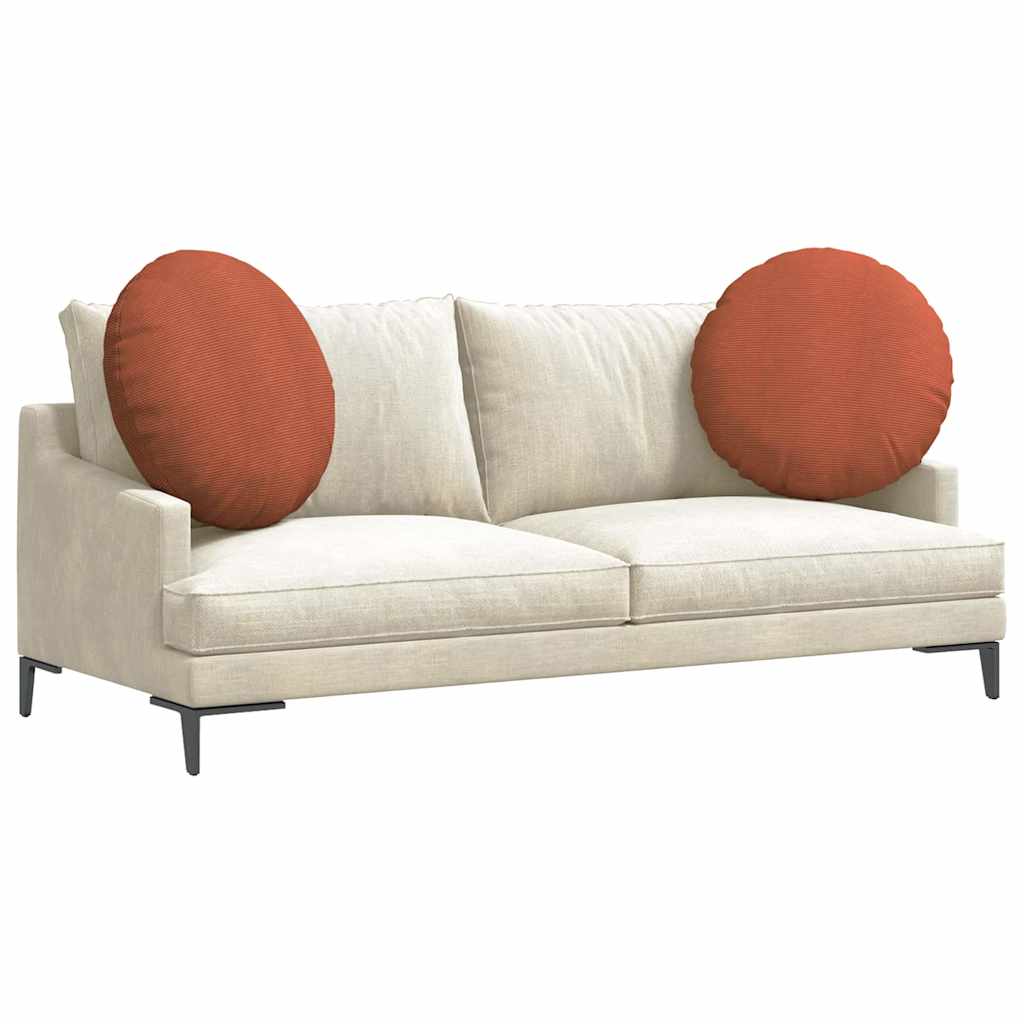 VidaXL Sitzkissen 2 Stück rot-orange ø 60 cm Baumwollstoff