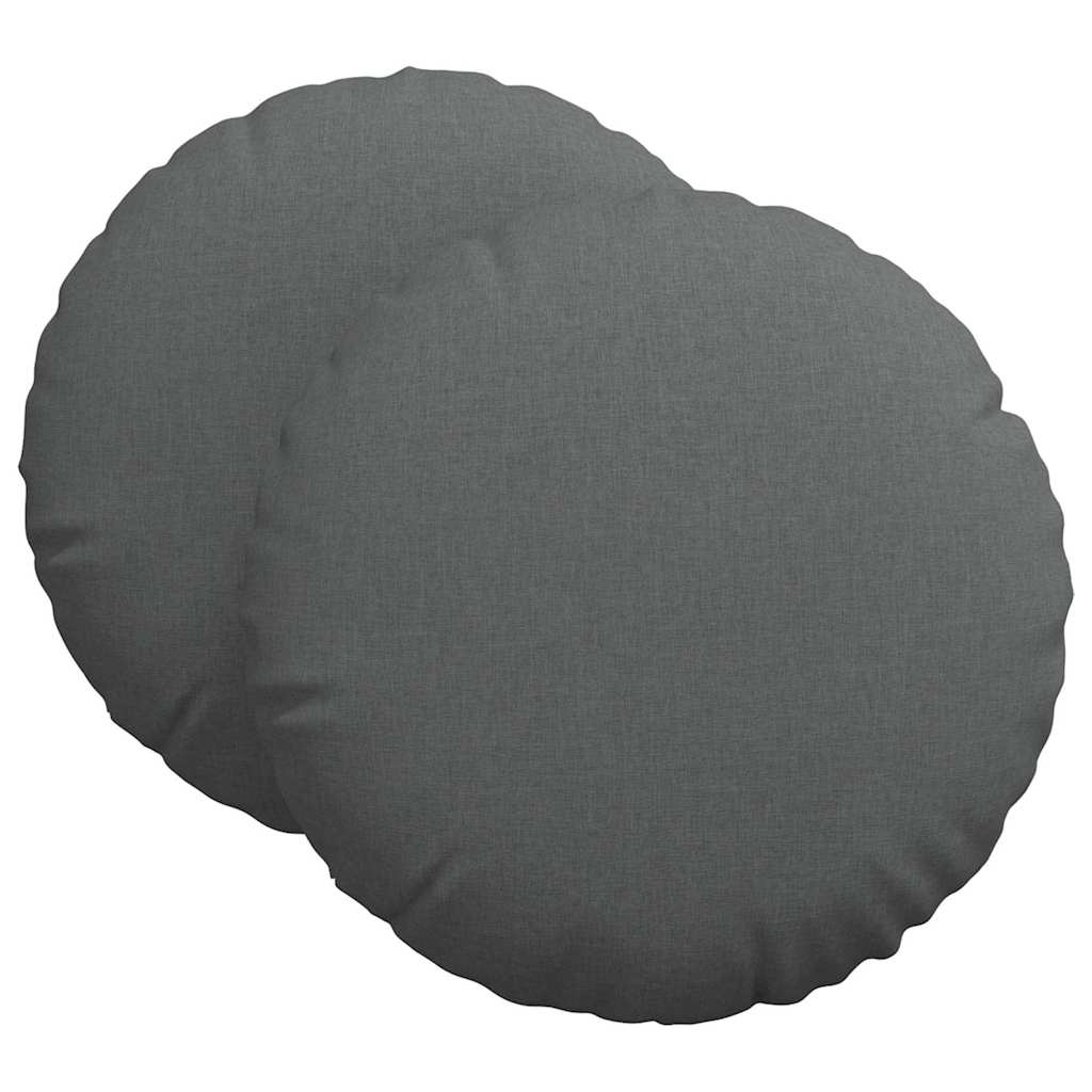 Vidaxx Sitzkissen 2 Stück dunkelgrau ø80 x 29 cm Stoff