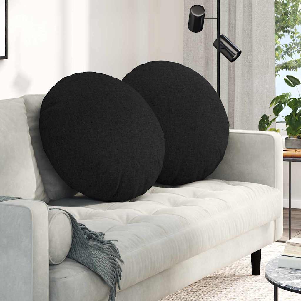 Vidaxx Sitzkissen 2 Stück schwarz ø80 x 29 cm Stoff