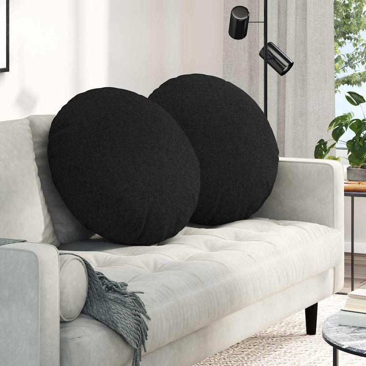 Vidaxx Sitzkissen 2 Stück schwarz ø80 x 29 cm Stoff