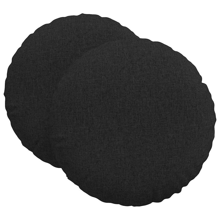 Vidaxx Sitzkissen 2 Stück schwarz ø80 x 29 cm Stoff