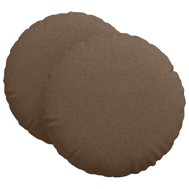 Vidaxx Sitzkissen 2 Stück braun ø80 x 29 cm Stoff