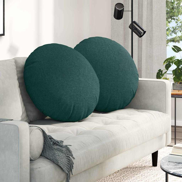 Vidaxx Sitzkissen 2 Stück dunkelgrün ø80 x 29 cm Stoff