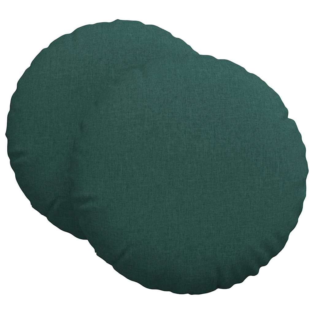 Vidaxx Sitzkissen 2 Stück dunkelgrün ø80 x 29 cm Stoff
