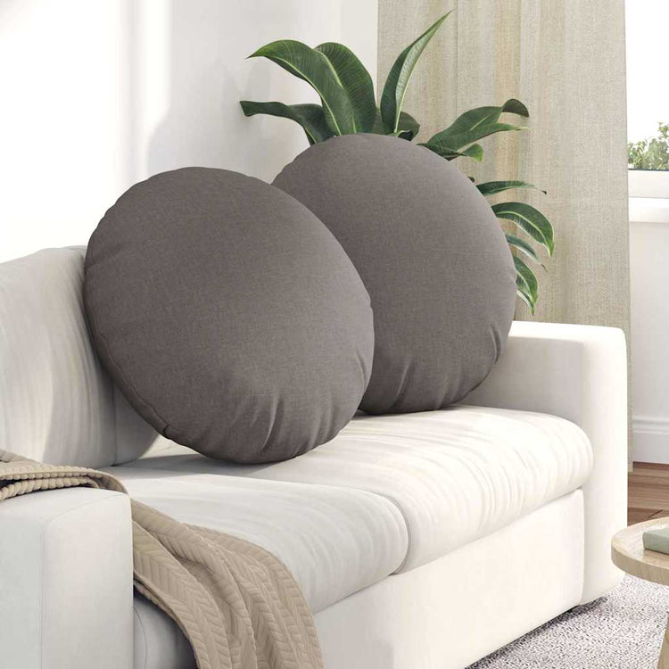 Vidaxx Sitzkissen 2 Stück Taupe ø80 x 29 cm Stoff