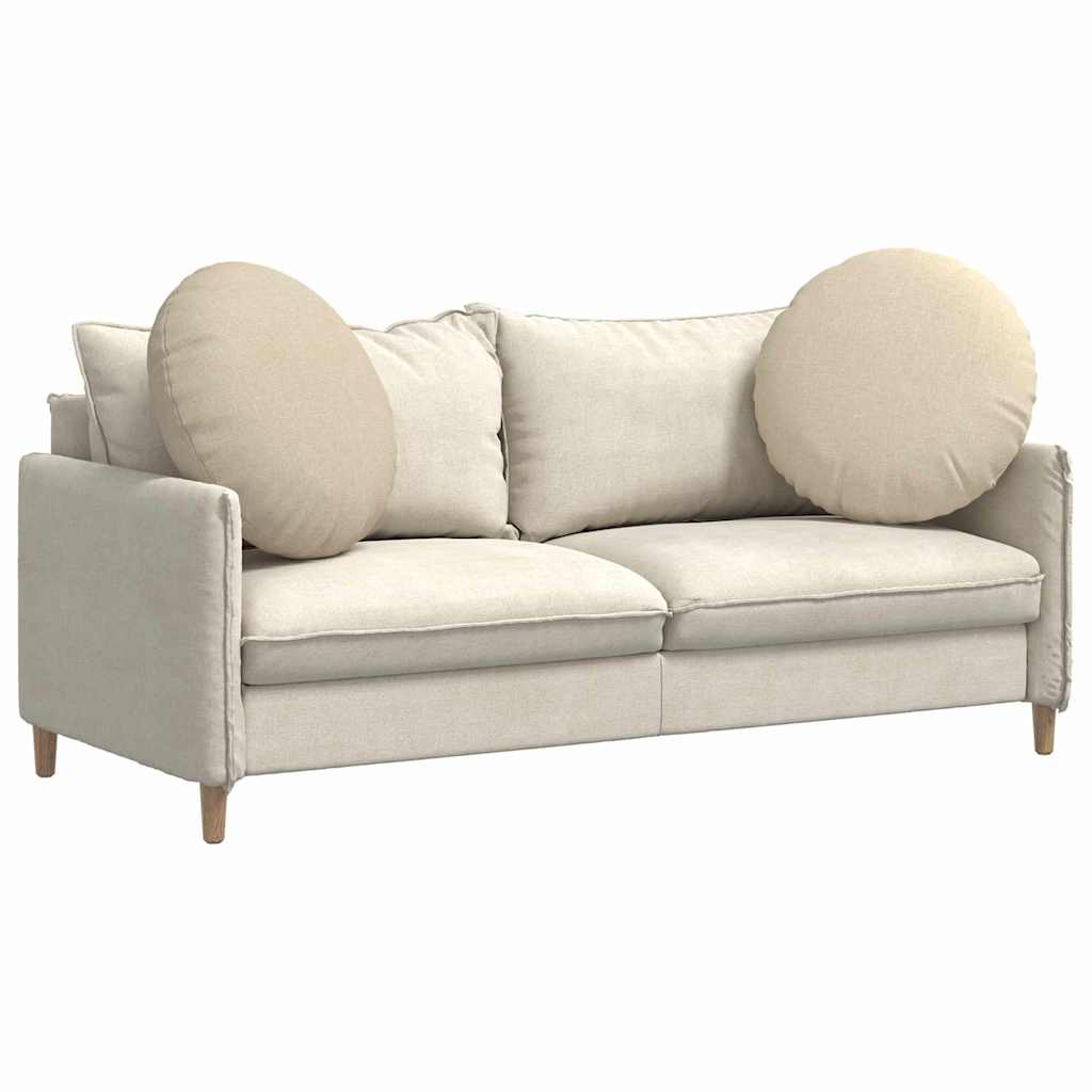 VidaXL Sitzkissen 2 Stk. Creme ø80 x 29 cm Stoff