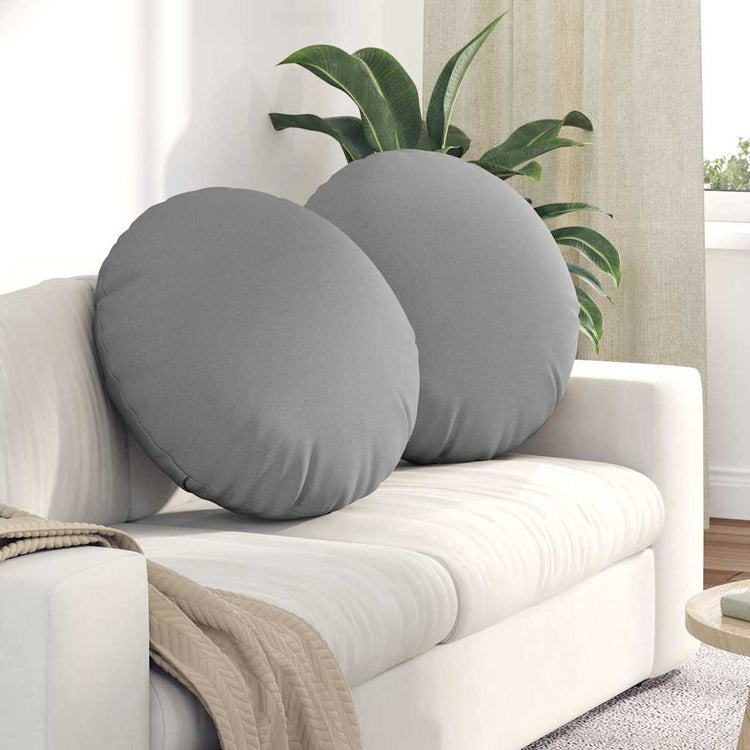 Vidaxx Sitzkissen 2 Stk. Wolkengrau ø80 x 29 cm Stoff