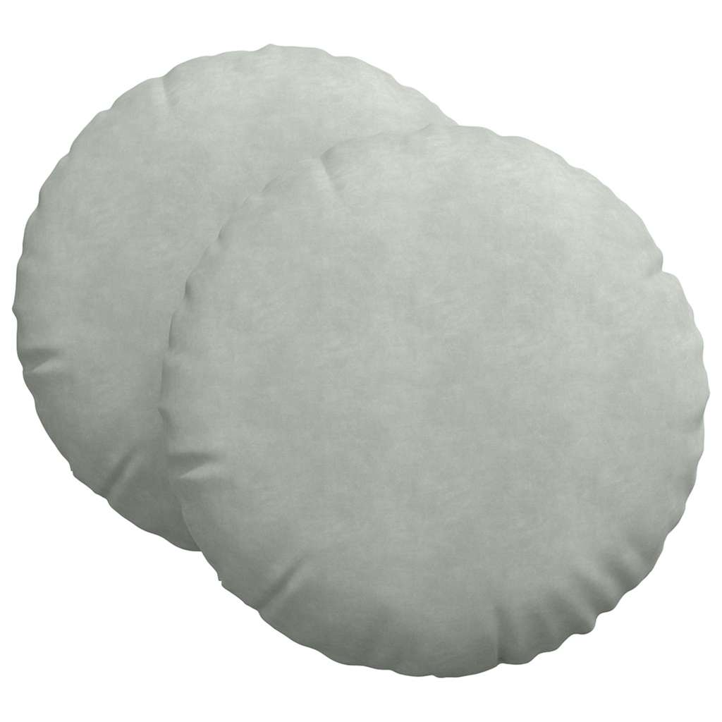 Vidaxx Sitzkissen 2 Stück hellgrau ø 40 x 13 cm Samt