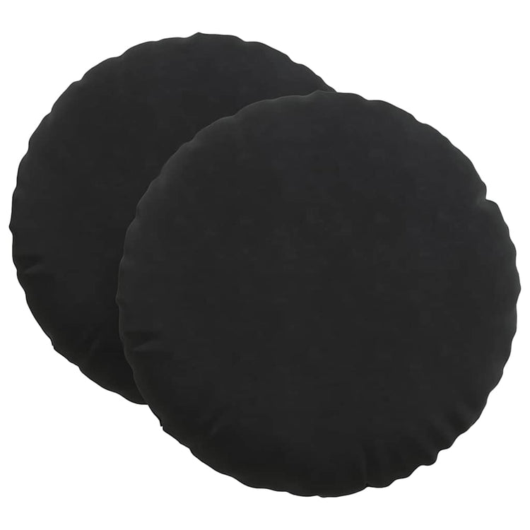 Vidaxx Sitzkissen 2 Stück schwarz ø 80 x 29 cm Samt