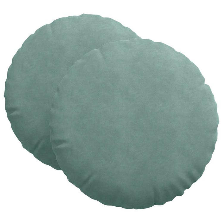 Vidaxx Sitzkissen 2 Stück meergrün ø 40 x 13 cm Samt