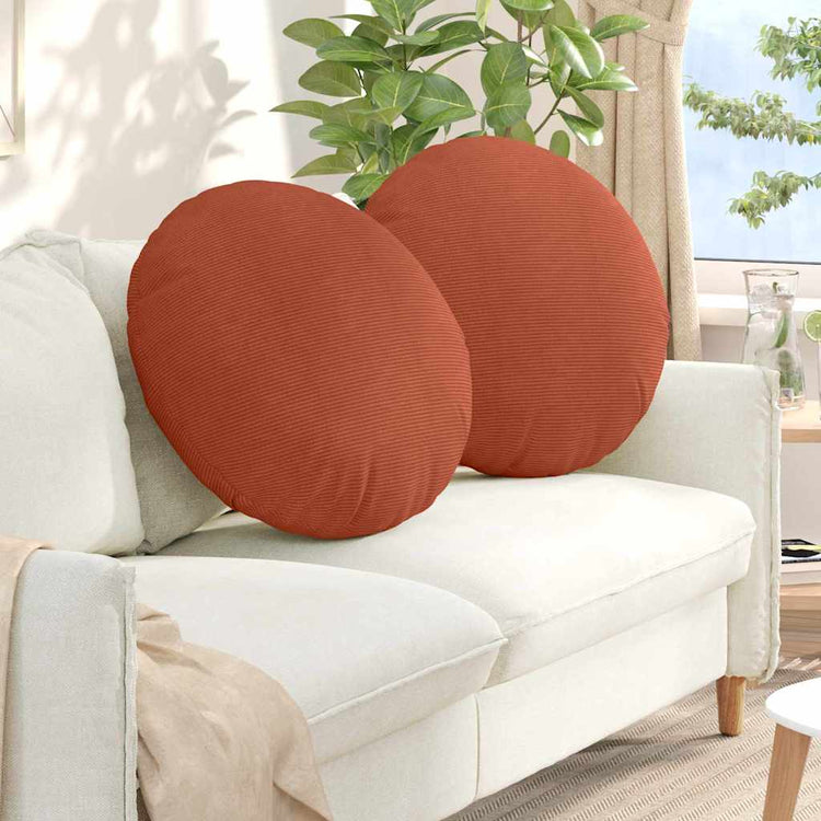 Vidaxx Sitzkissen 2 Stück rot-orange ø 80 cm Baumwollstoff