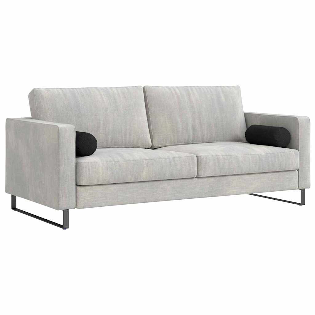 VidaXL Nackenkissen 2 Stück schwarz ø 15 x 40 cm Stoff