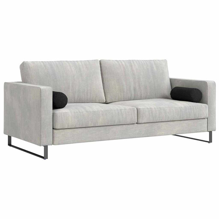 VidaXL Nackenkissen 2 Stück schwarz ø 15 x 40 cm Stoff