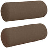 VidaXL Nackenkissen 2 Stück braun ø 15 x 40 cm Stoff