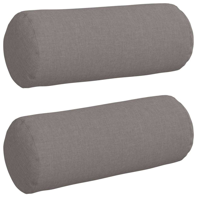 VidaXL Nackenkissen 2 Stück Taupe ø 15 x 40 cm Stoff