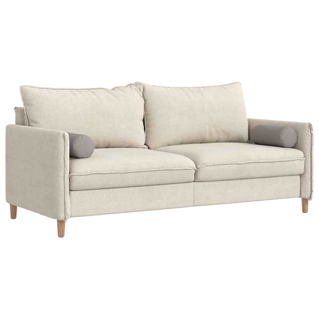 VidaXL Nackenkissen 2 Stück Taupe ø 15 x 40 cm Stoff