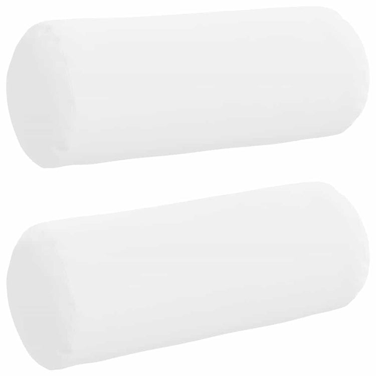 VidaXL Nackenkissen 2 Stück weiß ø 15 x 40 cm Stoff