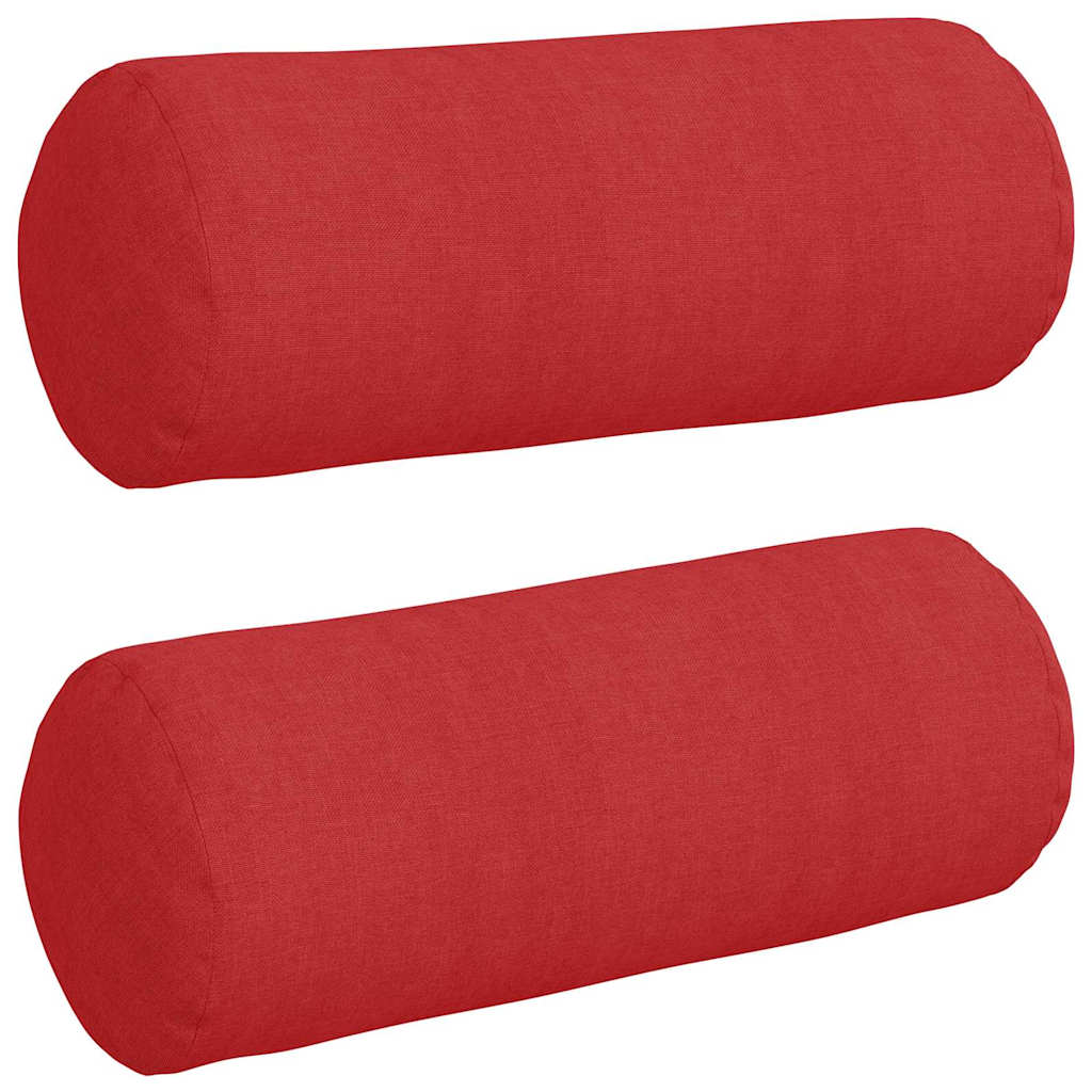 VidaXL Nackenkissen 2 Stück rot ø 15 x 40 cm Stoff