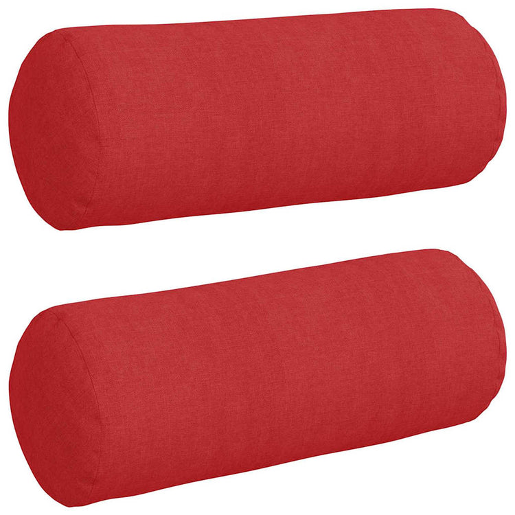 VidaXL Nackenkissen 2 Stück rot ø 15 x 40 cm Stoff